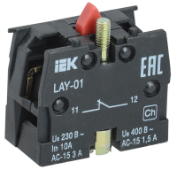 Блок-контакт IEK BDK11 1P LAY5 красн (LAY-01)