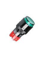 Кнопка D16LMR1-1abKG 250В 5A без фиксации LED подсветка круглая зеленый
